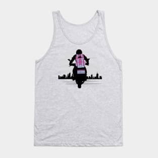 Cat mom motorcycle cat life Tank Top